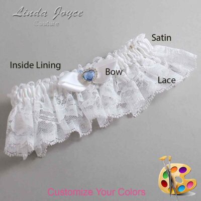 Couture Garters / Custom Wedding Garter / Customizable Wedding Garters / Personalized Wedding Garters / Tess #10-B41-M25 / Wedding Garters / Bridal Garter / Prom Garter / Linda Joyce Couture