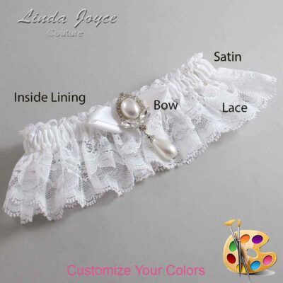 Couture Garters / Custom Wedding Garter / Customizable Wedding Garters / Personalized Wedding Garters / Clarissa #10-B41-M32 / Wedding Garters / Bridal Garter / Prom Garter / Linda Joyce Couture