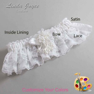 Couture Garters / Custom Wedding Garter / Customizable Wedding Garters / Personalized Wedding Garters / Tammy #10-B41-M38 / Wedding Garters / Bridal Garter / Prom Garter / Linda Joyce Couture