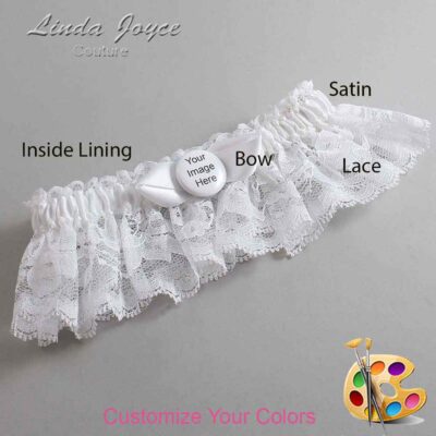 Couture Garters / Custom Wedding Garter / Customizable Wedding Garters / Personalized Wedding Garters / Custom Button #10-B41-M44 / Wedding Garters / Bridal Garter / Prom Garter / Linda Joyce Couture