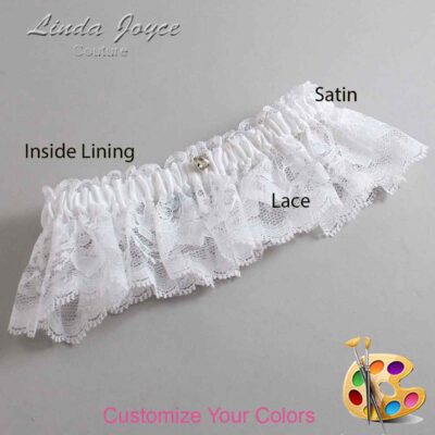Couture Garters / Custom Wedding Garter / Customizable Wedding Garters / Personalized Wedding Garters / Solitaire #10-M03 / Wedding Garters / Bridal Garter / Prom Garter / Linda Joyce Couture