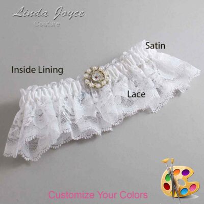 Couture Garters / Custom Wedding Garter / Customizable Wedding Garters / Personalized Wedding Garters / Phyllis #10-M14 / Wedding Garters / Bridal Garter / Prom Garter / Linda Joyce Couture