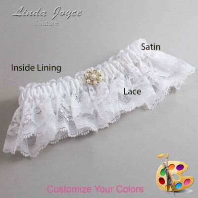 Couture Garters / Custom Wedding Garter / Customizable Wedding Garters / Personalized Wedding Garters / Elaine #10-M27 / Wedding Garters / Bridal Garter / Prom Garter / Linda Joyce Couture