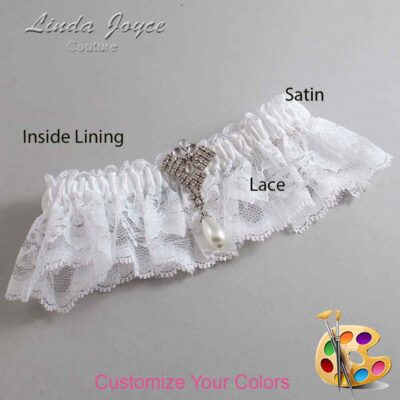 Couture Garters / Custom Wedding Garter / Customizable Wedding Garters / Personalized Wedding Garters / Lauren #10-M33 / Wedding Garters / Bridal Garter / Prom Garter / Linda Joyce Couture