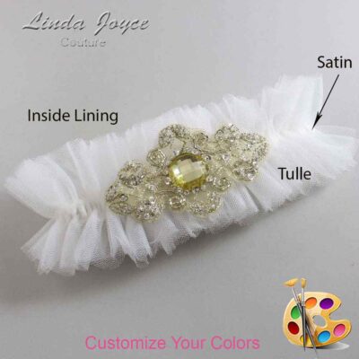 Couture Garters / Custom Wedding Garter / Custom Wedding Garters / Personalized Wedding Garters / Bijou # 23-A03-Gold / Wedding Garters / Bridal Garter / Prom Garter / Linda Joyce Couture