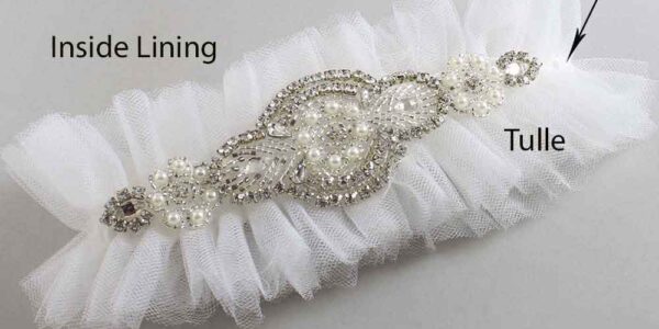 Couture Garters / Custom Wedding Garter / Custom Wedding Garters / Personalized Wedding Garters / Charlotte # 23-A06-Silver / Wedding Garters / Bridal Garter / Prom Garter / Linda Joyce Couture