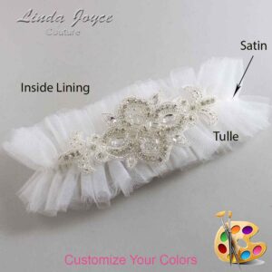 Couture Garters / Custom Wedding Garter / Custom Wedding Garters / Personalized Wedding Garters / Isabella # 23-A08-Silver / Wedding Garters / Bridal Garter / Prom Garter / Linda Joyce Couture