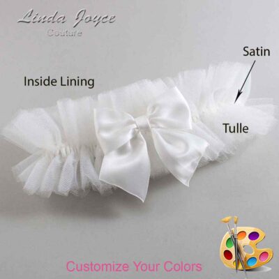 Couture Garters / Custom Wedding Garter / Customizable Wedding Garters / Personalized Wedding Garters / Kimberly #23-B01-00 / Wedding Garters / Bridal Garter / Prom Garter / Linda Joyce Couture