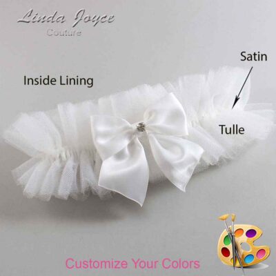 Couture Garters / Custom Wedding Garter / Customizable Wedding Garters / Personalized Wedding Garters / Pamela #23-B01-M04 / Wedding Garters / Bridal Garter / Prom Garter / Linda Joyce Couture
