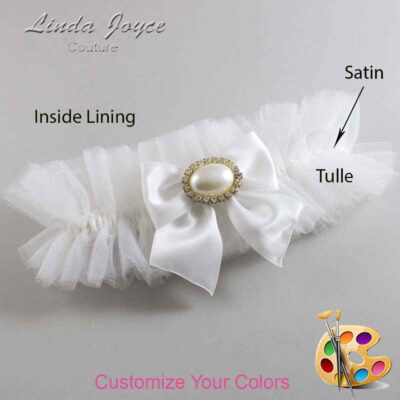Couture Garters / Custom Wedding Garter / Customizable Wedding Garters / Personalized Wedding Garters / Nicole #23-B01-M28 / Wedding Garters / Bridal Garter / Prom Garter / Linda Joyce Couture