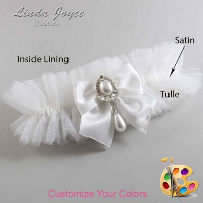 Couture Garters / Custom Wedding Garter / Customizable Wedding Garters / Personalized Wedding Garters / Jessica #23-B01-M32 / Wedding Garters / Bridal Garter / Prom Garter / Linda Joyce Couture