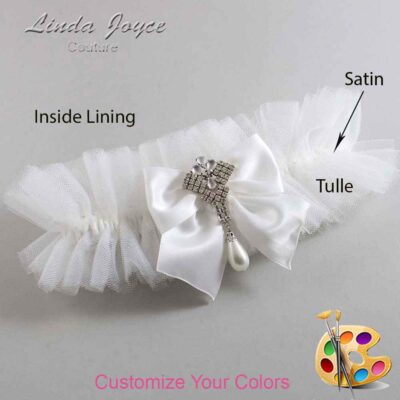 Couture Garters / Custom Wedding Garter / Customizable Wedding Garters / Personalized Wedding Garters / Madeline #23-B01-M33 / Wedding Garters / Bridal Garter / Prom Garter / Linda Joyce Couture