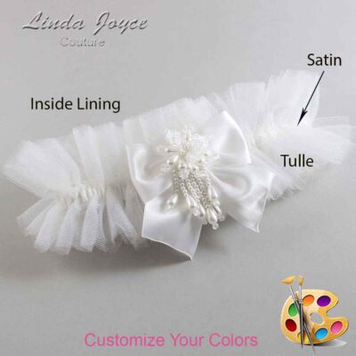 Couture Garters / Custom Wedding Garter / Customizable Wedding Garters / Personalized Wedding Garters / Daphne #23-B01-M38 / Wedding Garters / Bridal Garter / Prom Garter / Linda Joyce Couture