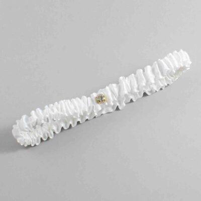 Off White Satin Wedding Garter / Solid White Wedding Garters / Wedding Garter / Custom Wedding Garter / Bridal Garter / Prom Garter / Linda Joyce Couture / Personalized Garter / Personalized Wedding Garter / Personalized Prom Garter