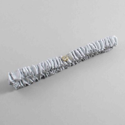 Shell Gray Satin Wedding Garter / Solid Gray Wedding Garters / Wedding Garter / Custom Wedding Garter / Bridal Garter / Prom Garter / Linda Joyce Couture / Personalized Garter / Personalized Wedding Garter / Personalized Prom Garter