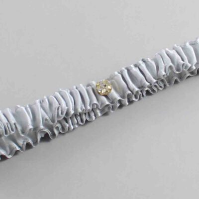 Shell Gray Satin Wedding Garter / Solid Gray Wedding Garters / Wedding Garter / Custom Wedding Garter / Bridal Garter / Prom Garter / Linda Joyce Couture / Personalized Garter / Personalized Wedding Garter / Personalized Prom Garter