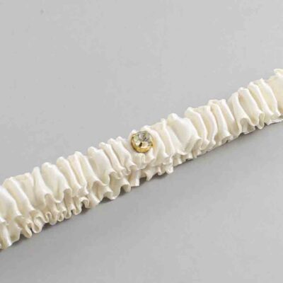 Old Lace Satin Wedding Garter / Solid Ivory Wedding Garters / Wedding Garter / Custom Wedding Garter / Bridal Garter / Prom Garter / Linda Joyce Couture / Personalized Garter / Personalized Wedding Garter / Personalized Prom Garter