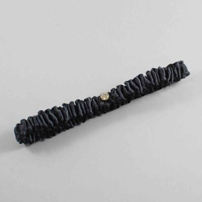 Charcoal Satin Wedding Garter / Solid Gray Wedding Garters / Wedding Garter / Custom Wedding Garter / Bridal Garter / Prom Garter / Linda Joyce Couture / Personalized Garter / Personalized Wedding Garter / Personalized Prom Garter