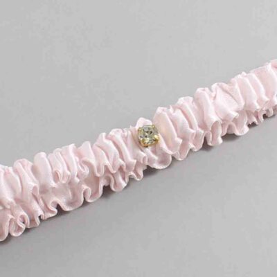 Sideshow Rose Satin Wedding Garter / Solid Pink Wedding Garters / Wedding Garter / Custom Wedding Garter / Bridal Garter / Prom Garter / Linda Joyce Couture / Personalized Garter / Personalized Wedding Garter / Personalized Prom Garter