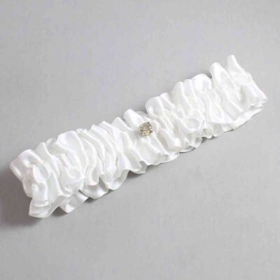 White Satin Wedding Garter / Solid White Wedding Garters / Wedding Garter / Custom Wedding Garter / Bridal Garter / Prom Garter / Linda Joyce Couture / Personalized Garter / Personalized Wedding Garter / Personalized Prom Garter