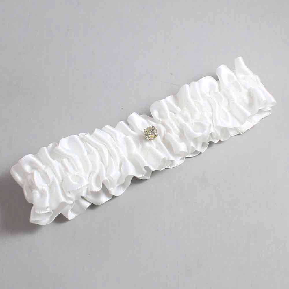 White Satin Wedding Garter / Solid White Wedding Garters / Wedding Garter / Custom Wedding Garter / Bridal Garter / Prom Garter / Linda Joyce Couture / Personalized Garter / Personalized Wedding Garter / Personalized Prom Garter