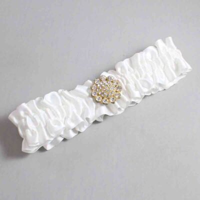 White Satin Wedding Garter / Solid White Wedding Garters / Wedding Garter / Custom Wedding Garter / Bridal Garter / Prom Garter / Linda Joyce Couture / Personalized Garter / Personalized Wedding Garter / Personalized Prom Garter