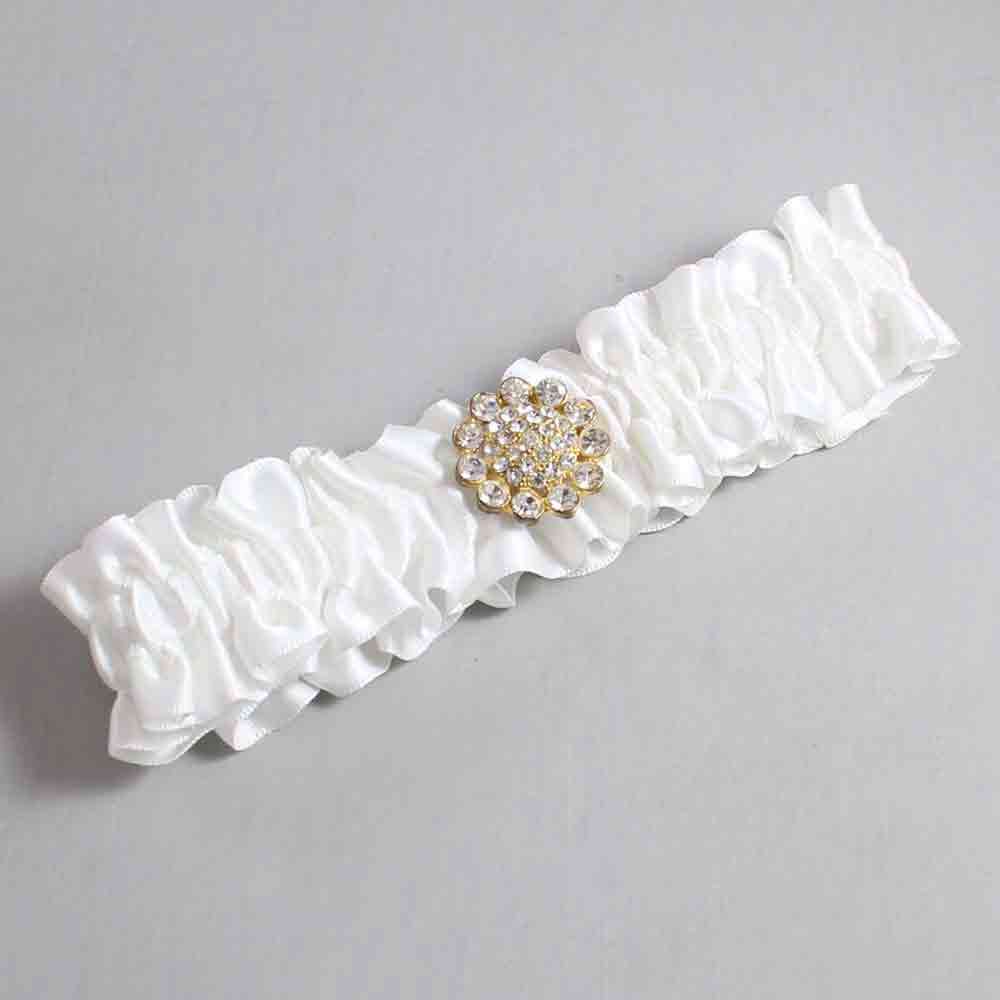 White Satin Wedding Garter / Solid White Wedding Garters / Wedding Garter / Custom Wedding Garter / Bridal Garter / Prom Garter / Linda Joyce Couture / Personalized Garter / Personalized Wedding Garter / Personalized Prom Garter