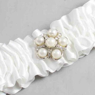 White Satin Wedding Garter / Solid White Wedding Garters / Wedding Garter / Custom Wedding Garter / Bridal Garter / Prom Garter / Linda Joyce Couture / Personalized Garter / Personalized Wedding Garter / Personalized Prom Garter
