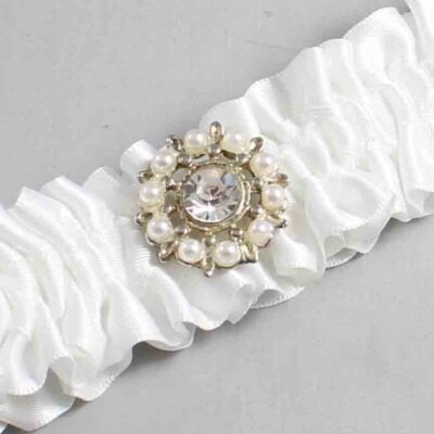 White Satin Wedding Garter / Solid White Wedding Garters / Wedding Garter / Custom Wedding Garter / Bridal Garter / Prom Garter / Linda Joyce Couture / Personalized Garter / Personalized Wedding Garter / Personalized Prom Garter