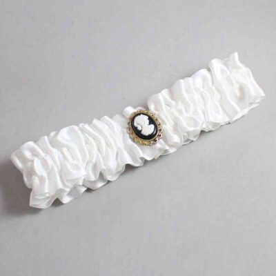 White Satin Wedding Garter / Solid White Wedding Garters / Wedding Garter / Custom Wedding Garter / Bridal Garter / Prom Garter / Linda Joyce Couture / Personalized Garter / Personalized Wedding Garter / Personalized Prom Garter