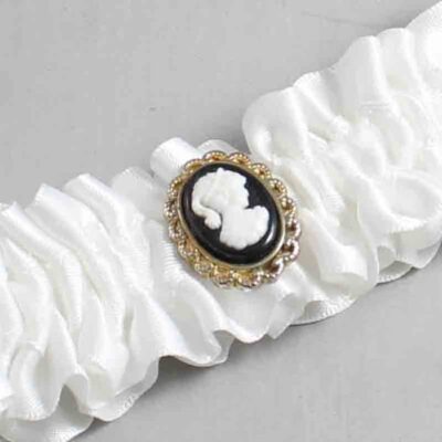 White Satin Wedding Garter / Solid White Wedding Garters / Wedding Garter / Custom Wedding Garter / Bridal Garter / Prom Garter / Linda Joyce Couture / Personalized Garter / Personalized Wedding Garter / Personalized Prom Garter