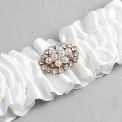 White Satin Wedding Garter / Solid White Wedding Garters / Wedding Garter / Custom Wedding Garter / Bridal Garter / Prom Garter / Linda Joyce Couture / Personalized Garter / Personalized Wedding Garter / Personalized Prom Garter