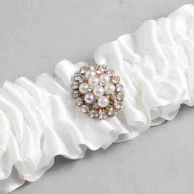 White Satin Wedding Garter / Solid White Wedding Garters / Wedding Garter / Custom Wedding Garter / Bridal Garter / Prom Garter / Linda Joyce Couture / Personalized Garter / Personalized Wedding Garter / Personalized Prom Garter