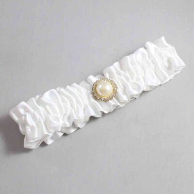 White Satin Wedding Garter / Solid White Wedding Garters / Wedding Garter / Custom Wedding Garter / Bridal Garter / Prom Garter / Linda Joyce Couture / Personalized Garter / Personalized Wedding Garter / Personalized Prom Garter