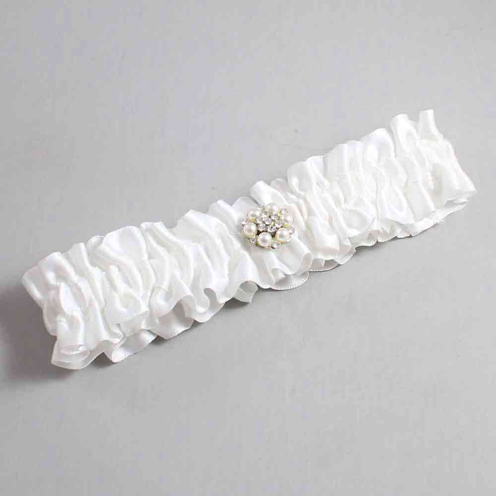 White Satin Wedding Garter / Solid White Wedding Garters / Wedding Garter / Custom Wedding Garter / Bridal Garter / Prom Garter / Linda Joyce Couture / Personalized Garter / Personalized Wedding Garter / Personalized Prom Garter