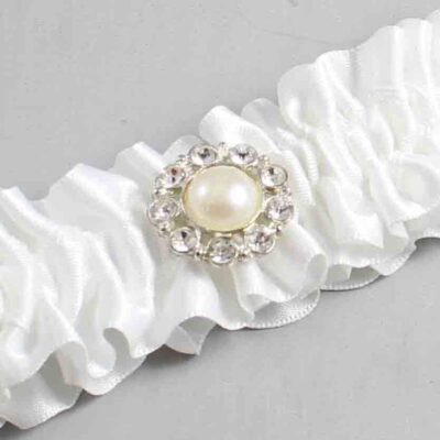 White Satin Wedding Garter / Solid White Wedding Garters / Wedding Garter / Custom Wedding Garter / Bridal Garter / Prom Garter / Linda Joyce Couture / Personalized Garter / Personalized Wedding Garter / Personalized Prom Garter