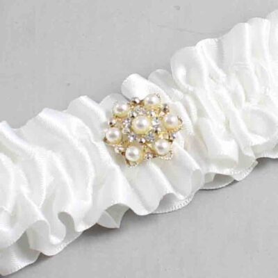 White Satin Wedding Garter / Solid White Wedding Garters / Wedding Garter / Custom Wedding Garter / Bridal Garter / Prom Garter / Linda Joyce Couture / Personalized Garter / Personalized Wedding Garter / Personalized Prom Garter