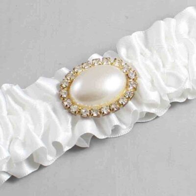 White Satin Wedding Garter / Solid White Wedding Garters / Wedding Garter / Custom Wedding Garter / Bridal Garter / Prom Garter / Linda Joyce Couture / Personalized Garter / Personalized Wedding Garter / Personalized Prom Garter