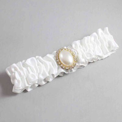 White Satin Wedding Garter / Solid White Wedding Garters / Wedding Garter / Custom Wedding Garter / Bridal Garter / Prom Garter / Linda Joyce Couture / Personalized Garter / Personalized Wedding Garter / Personalized Prom Garter