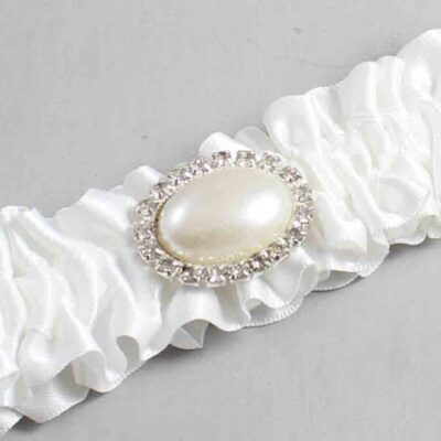 White Satin Wedding Garter / Solid White Wedding Garters / Wedding Garter / Custom Wedding Garter / Bridal Garter / Prom Garter / Linda Joyce Couture / Personalized Garter / Personalized Wedding Garter / Personalized Prom Garter
