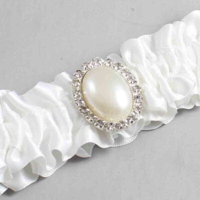 White Satin Wedding Garter / Solid White Wedding Garters / Wedding Garter / Custom Wedding Garter / Bridal Garter / Prom Garter / Linda Joyce Couture / Personalized Garter / Personalized Wedding Garter / Personalized Prom Garter