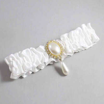 White Satin Wedding Garter / Solid White Wedding Garters / Wedding Garter / Custom Wedding Garter / Bridal Garter / Prom Garter / Linda Joyce Couture / Personalized Garter / Personalized Wedding Garter / Personalized Prom Garter