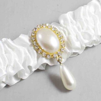 White Satin Wedding Garter / Solid White Wedding Garters / Wedding Garter / Custom Wedding Garter / Bridal Garter / Prom Garter / Linda Joyce Couture / Personalized Garter / Personalized Wedding Garter / Personalized Prom Garter
