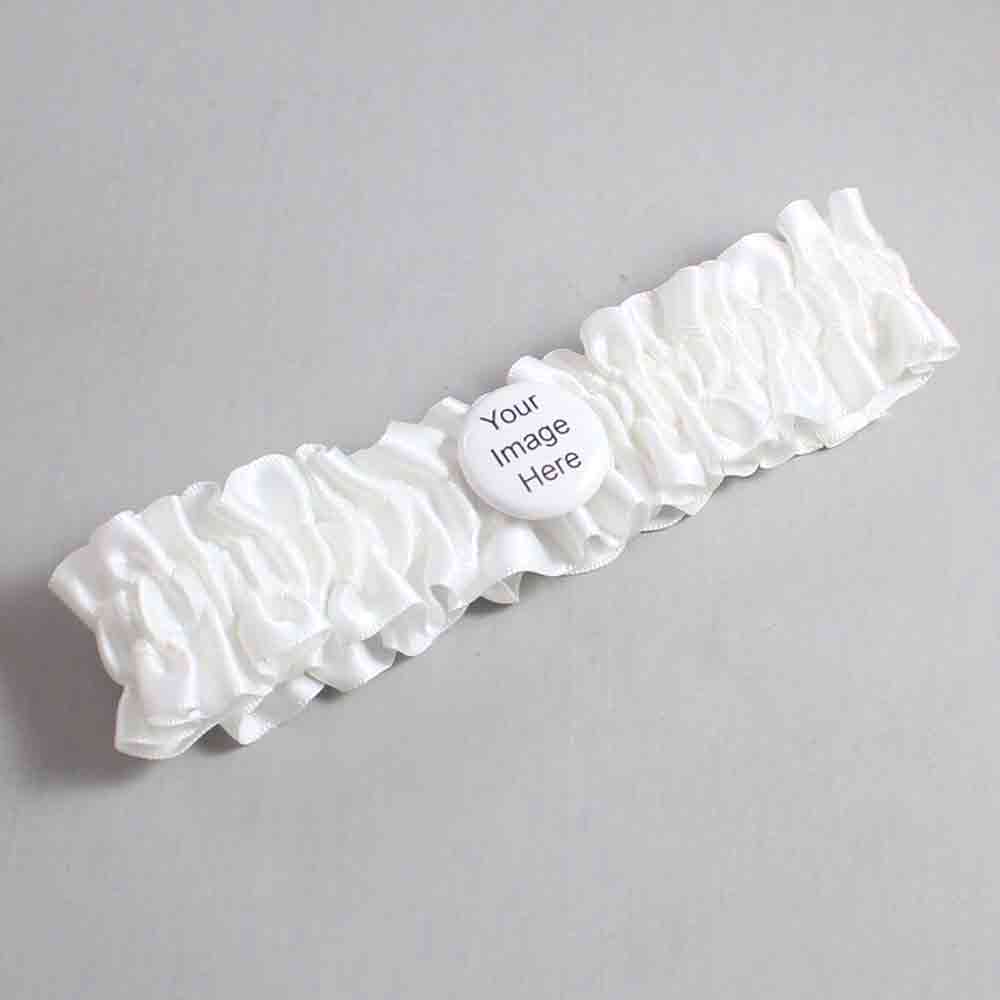 White Satin Wedding Garter / Solid White Wedding Garters / Wedding Garter / Custom Wedding Garter / Bridal Garter / Prom Garter / Linda Joyce Couture / Personalized Garter / Personalized Wedding Garter / Personalized Prom Garter