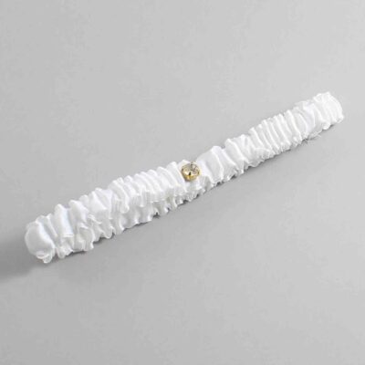 White Satin Wedding Garter / Solid White Wedding Garters / Wedding Garter / Custom Wedding Garter / Bridal Garter / Prom Garter / Linda Joyce Couture / Personalized Garter / Personalized Wedding Garter / Personalized Prom Garter