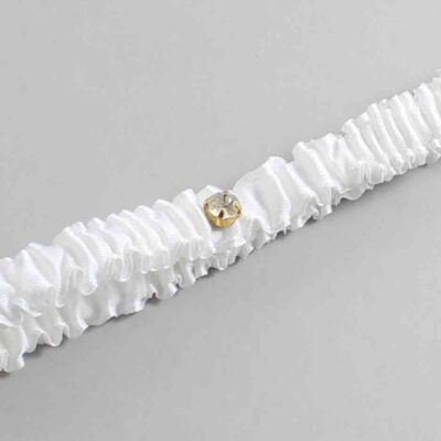 White Satin Wedding Garter / Solid White Wedding Garters / Wedding Garter / Custom Wedding Garter / Bridal Garter / Prom Garter / Linda Joyce Couture / Personalized Garter / Personalized Wedding Garter / Personalized Prom Garter