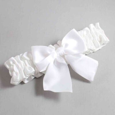 White Satin Wedding Garter / Solid White Wedding Garters / Wedding Garter / Custom Wedding Garter / Bridal Garter / Prom Garter / Linda Joyce Couture / Personalized Garter / Personalized Wedding Garter / Personalized Prom Garter