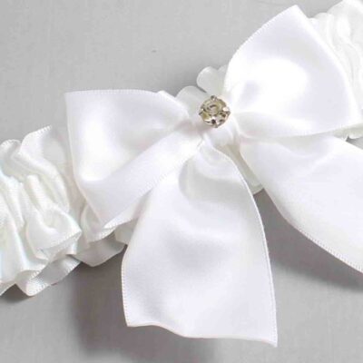 White Satin Wedding Garter / Solid White Wedding Garters / Wedding Garter / Custom Wedding Garter / Bridal Garter / Prom Garter / Linda Joyce Couture / Personalized Garter / Personalized Wedding Garter / Personalized Prom Garter
