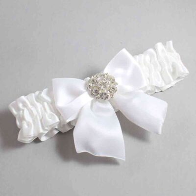 White Satin Wedding Garter / Solid White Wedding Garters / Wedding Garter / Custom Wedding Garter / Bridal Garter / Prom Garter / Linda Joyce Couture / Personalized Garter / Personalized Wedding Garter / Personalized Prom Garter
