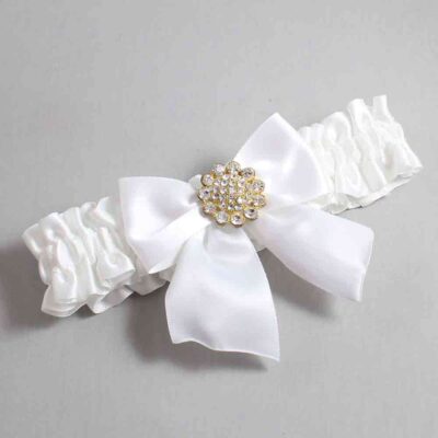 White Satin Wedding Garter / Solid White Wedding Garters / Wedding Garter / Custom Wedding Garter / Bridal Garter / Prom Garter / Linda Joyce Couture / Personalized Garter / Personalized Wedding Garter / Personalized Prom Garter _ (112-112-112)-01-B01-M12_01